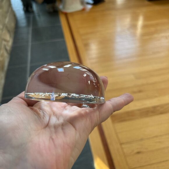 Garanti Cristal Snowflake Paperweight Genuine 24% Lead Crystal France S6484 - Picture 2 of 5